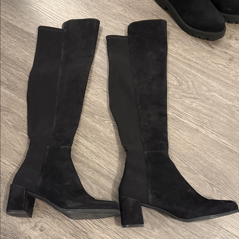 Stuart Weitman block leather knee high boot